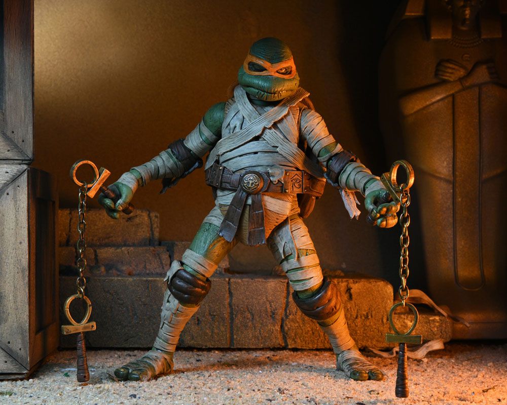 Universal Monsters x Teenage Mutant Ninja Turtles Figura Ultimate Michelangelo as The Mummy 18 cm - Imagen 4