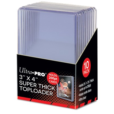 Fundas 3" X 4" Super Thick 200pt Toploader 10 Unidades