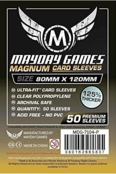 Fundas Magnum Gold Sleeve Premium: 80 X 120 Mm Sized -Black Backed
