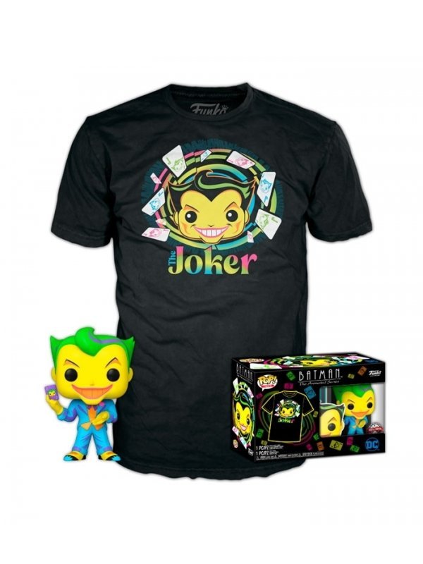 PACK CAMISETA S + FUNKO POP! BATMAN: LA SERIE ANIMADA - THE JOKER 370
