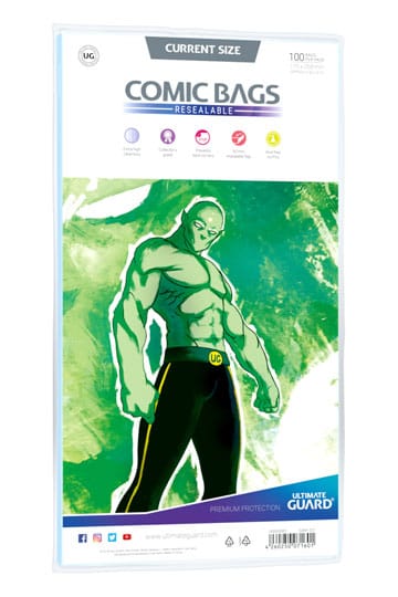 Ultimate Guard Comic Bags Bolsas con cierre reutilizable de Comics Current Size (100)