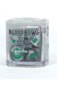 BLOOD BOWL - JUEGO DE DADOS PARA EL EQUIPO BLACK ORC