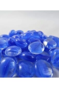 Chessex Gaming Glass Stones in Tube - Catseye Dark Blue (40)