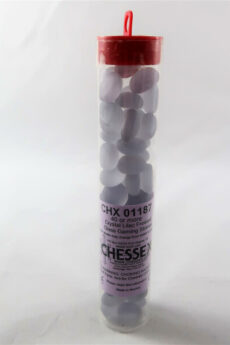 Chessex Gaming Glass Stones in Tube - Frosted Crystal Lilac (40)