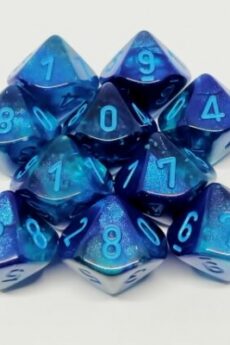 Gemini Blue-Blue/light blue Luminary Set of 10 d10s