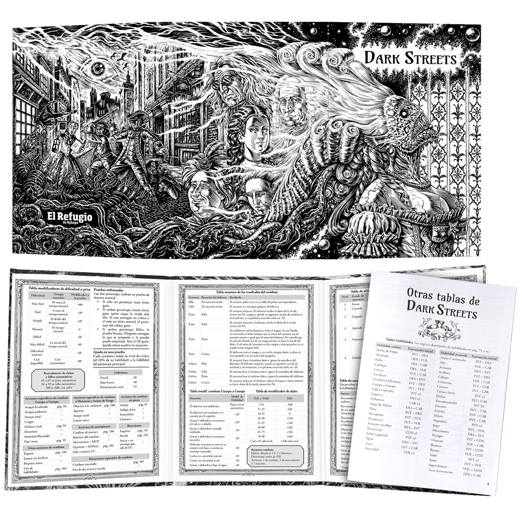 Dark Streets. Pantalla del Director de juego