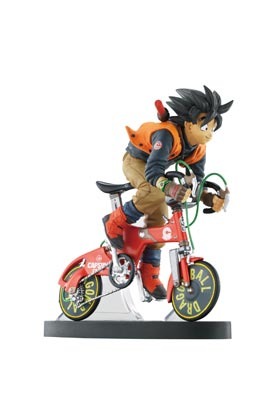 FIGURA DRAGON BALL Z SON GOKU BICICLETA