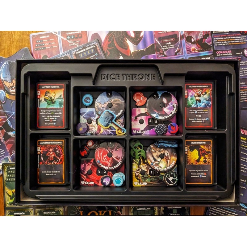 Marvel Dice Throne: Bruja Escarlata, Thor, Loki, Spider-Man - Imagen 3