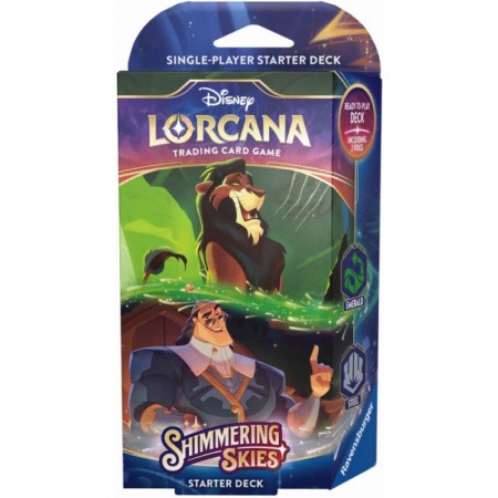 Disney Lorcana TCG Shimmering Skies Starter Deck Scar/Kronk (Edición Inglés)