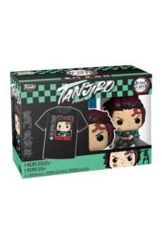 Demon Slayer POP! & Tee Set de Minifigura y Camiseta Tanjiro-Talla M