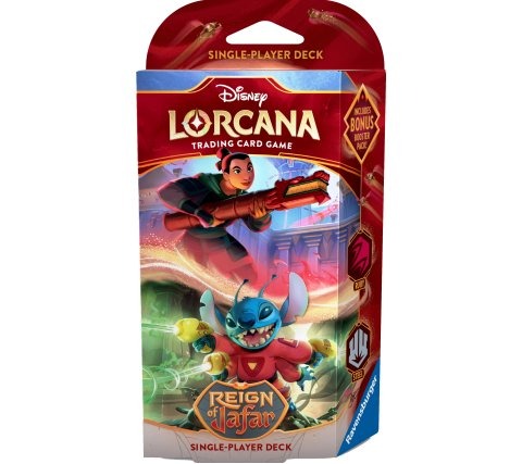 Disney Lorcana Trading Card Game Reign of Jafar Ruby & Steel Starter Deck