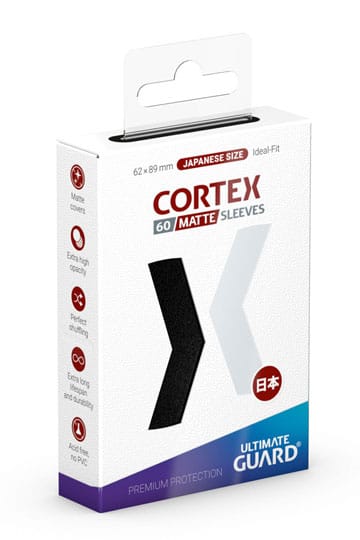 Fundas Ultimate Guard Cortex Sleeves Tamaño Japonés Negro Mate