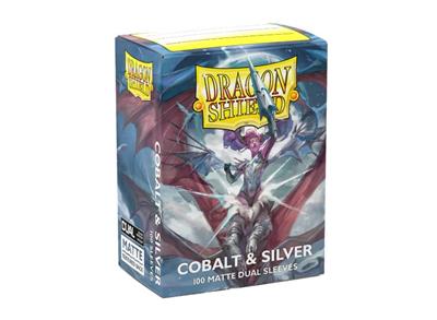 Fundas Dragon Shield Standard Matte Dual Sleeves Cobalt & Silver