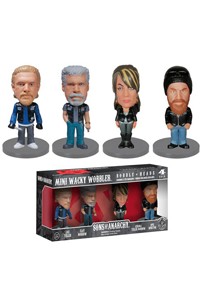 Sons of Anarchy Pack de 4 Cabezones Wacky Wobbler Mini 8 cm