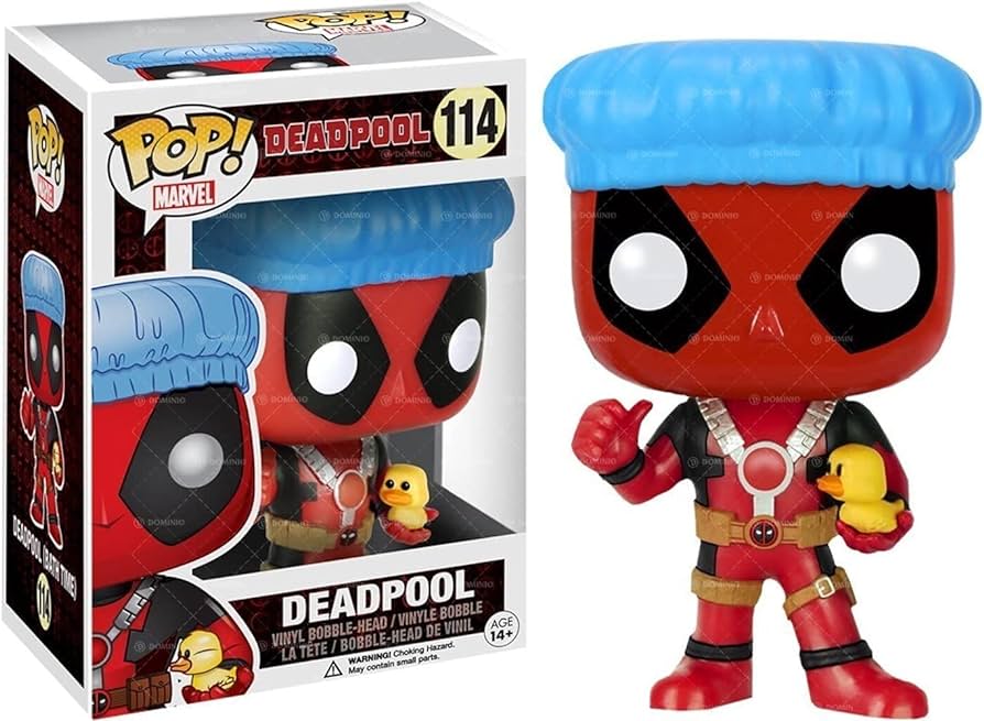 Marvel Comics POP! Vinyl Cabezón Deadpool Shower Cap & Ducky 9 cm - Imagen 2