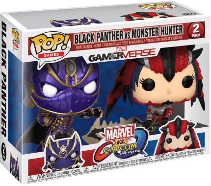 Marvel vs. Capcom Infinite POP! Games Vinyl Pack de 2 Figuras Black Panther vs Monster Hunter 9 cm - Imagen 2