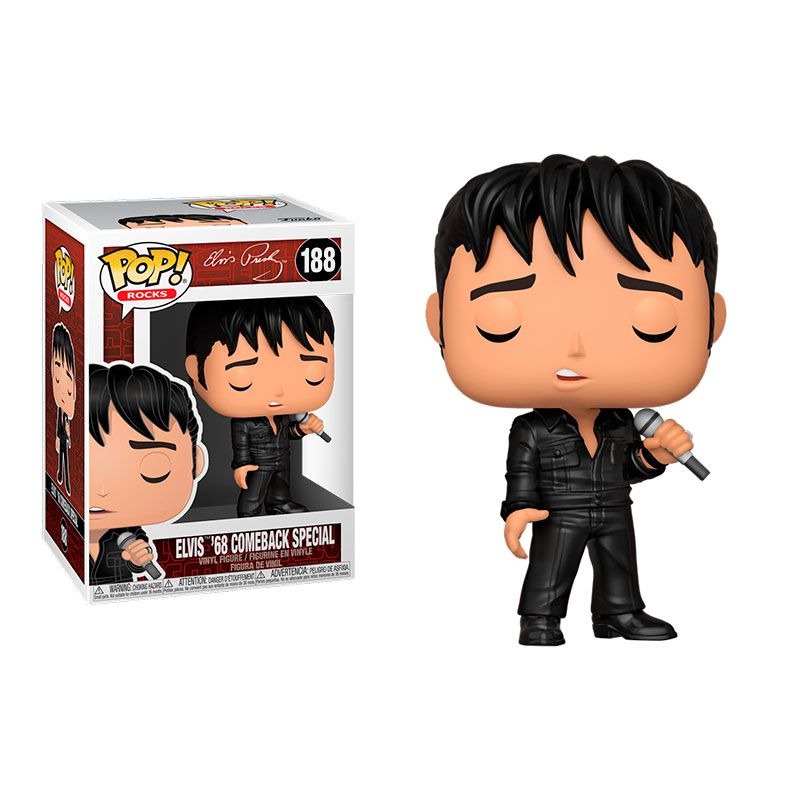 Elvis Presley POP! Rocks Vinyl Figura Elvis - '68 Comeback Special 9 cm - Imagen 2