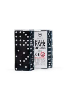 Q Workshop Pack de Dados Full Pack D6 Negro (20)