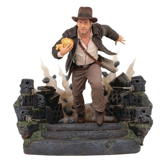 Indiana Jones: En busca del arca perdida Deluxe Gallery Estatua PVC Escape with Idol 25 cm