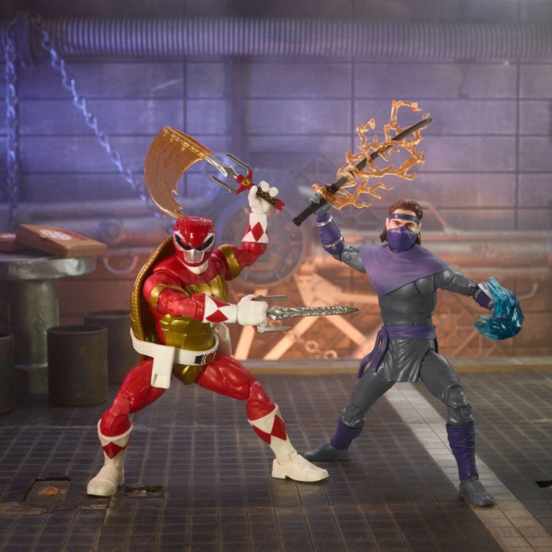 Figura Hasbro Power Rangers Teenage Mutant Ninja Turtles Morphed Raphael y Foot Soldier Tommy - Imagen 2