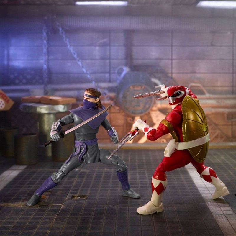 Figura Hasbro Power Rangers Teenage Mutant Ninja Turtles Morphed Raphael y Foot Soldier Tommy - Imagen 3