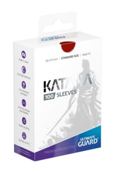 Ultimate Guard Katana Sleeves Standard Size (100) - Red