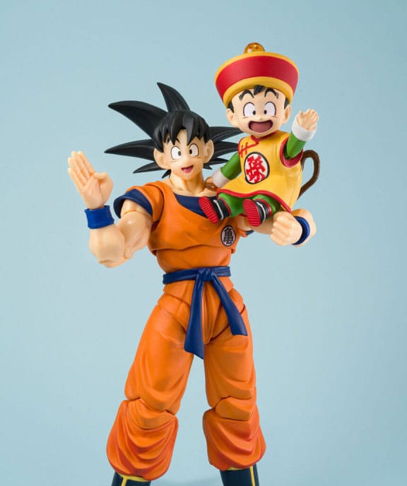 Dragon Ball Figura S.H.Figuarts Son Goku & Son Gohan Kid & Kintoun 14 cm & 6 cm